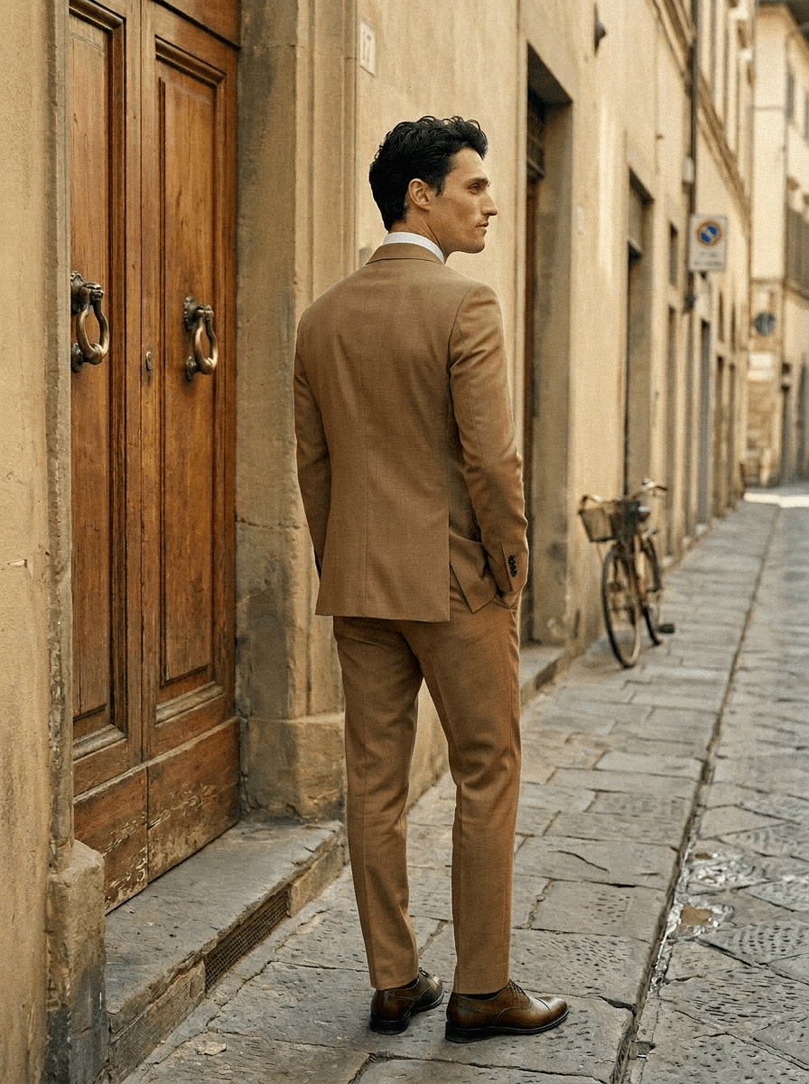 Costume marron de dos